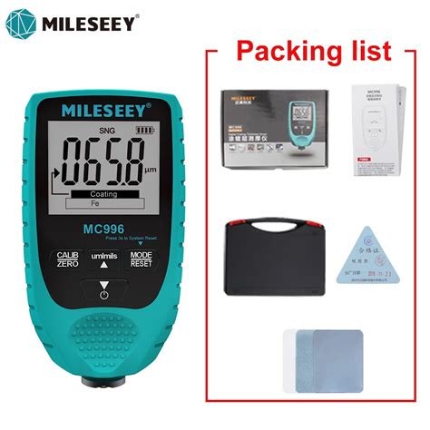 Mileseey Mc Thickness Gauges Car Paint Film Coating Thick Detector