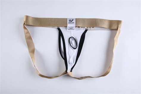 White 3pcs Wangjiang Gay Mens Sexy Underwear Pouch Double Thongs G