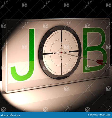 Job Target Shows Work And Career Vocation Stock Photography - Image