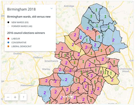 Election Map Birminghams New Districts On Top Of Former Ones With