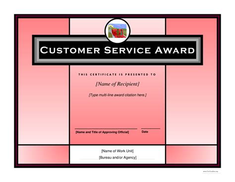 Customer Service Award Certificate How To Create A Customer Service
