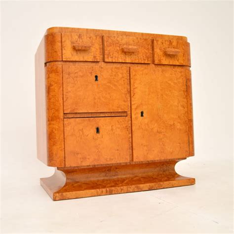 1920s Swedish Art Deco Birds Eye Maple Side Cabinet Retrospective