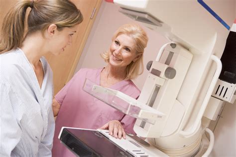 Nurse With Patient About To Have A Mammogram Clermont County Public