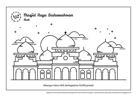 Mewarnai Gambar Masjid Cari