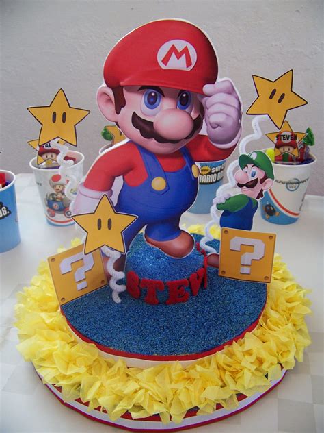 Super Mario Centerpiece Mario Bros Birthday Super Mario Bros