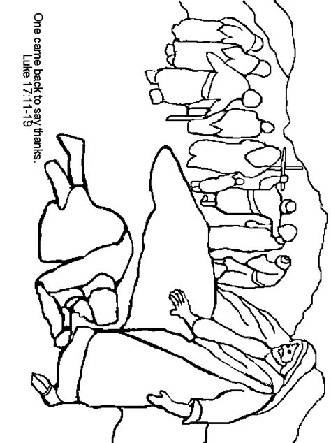 Ten Lepers Coloring Page Sketch Coloring Page