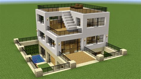Minecraft How To Build A Cozy Modern House Youtube
