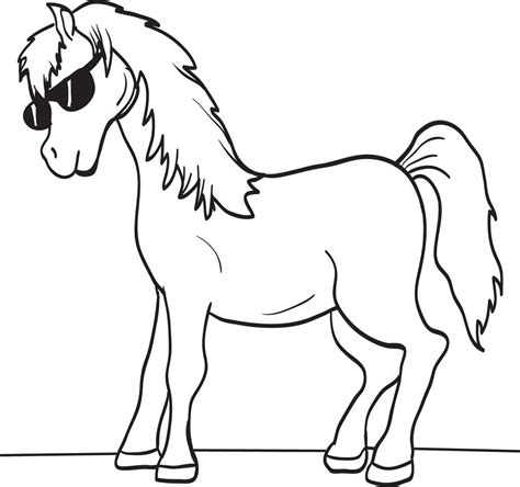 Free picture of candy cane coloring page 94434. Printable Cartoon Horse Coloring Page for Kids - SupplyMe