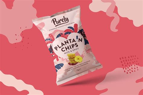 Purely Plantain Plantain Chip Packaging Design Created By Cubiq