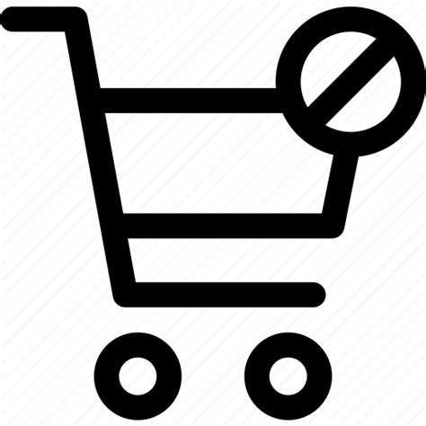 Block Buy Delete Shopping Trolly Unavailable Icon Download On