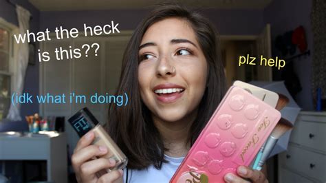 Trying To Do My Makeup For The First Time Youtube