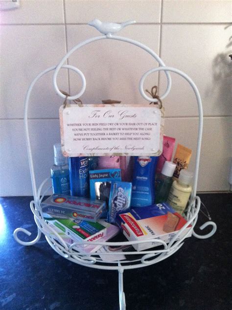 We had a major wedding craft session in our household this weekend, so price breakdown for the baskets: Guests goody basket with poem we had in the bathroom ...