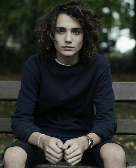 Attractive Curly Brown Hair Boy Aesthetic 214 Best Hair