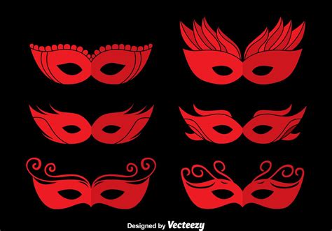 Red Masquerade Mask Vectors 148405 Vector Art At Vecteezy