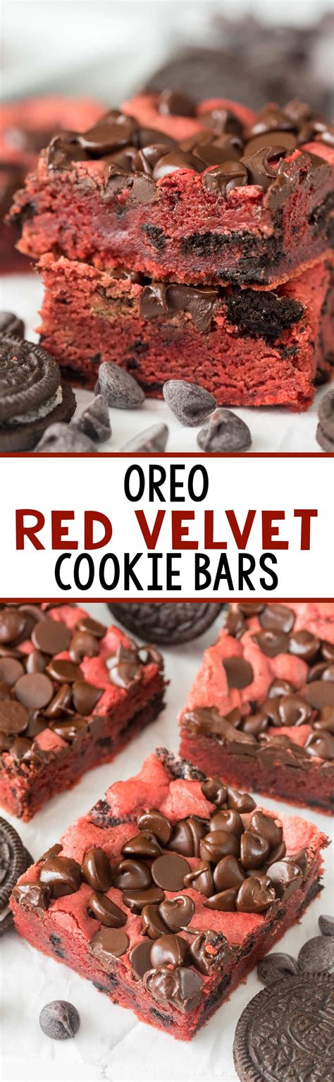 Oreo Red Velvet Cookie Bars Crazy For Crust