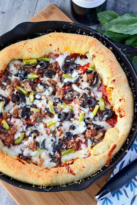 Perfect Cast Iron Skillet Pizza Recipe Butter Your Biscuit