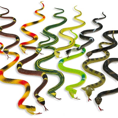 Buy Kicko 14 Inch Assorted Big Rainforest Snakes 12 Pieces Stretchy