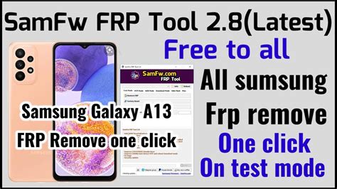 Samsung Galaxy A Model SM A F Frp Remove By Free Tool One Click SamFw Frp Tool Free To