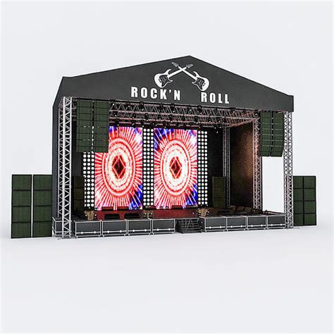 3d Model 3d Concert Stage Vr Ar Low Poly Cgtrader