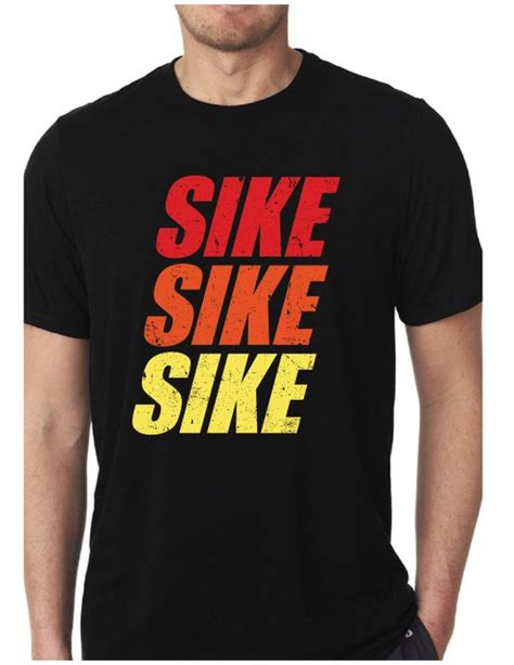 Sike Retro Throwback Mens Black Tee Shirt By By Overurhead