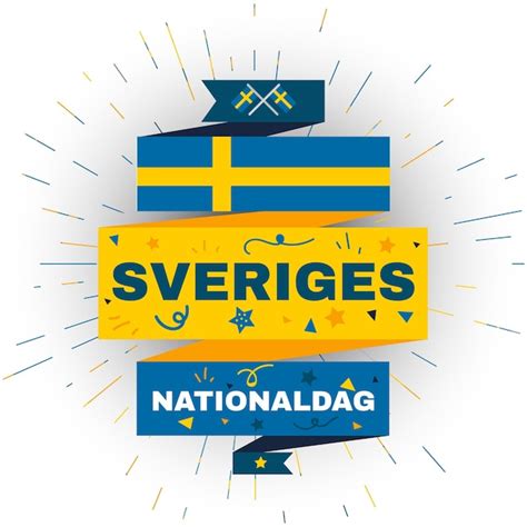 Día Nacional De Suecia Tarjeta Para La Fiesta De La Independencia Del