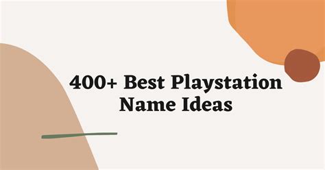 400 Ideas Y Sugerencias De Nombres De Playstation Nombres Db