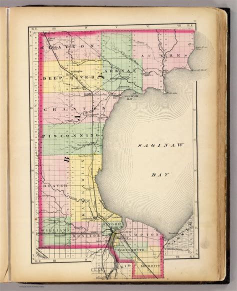 Map Of Bay County Michigan David Rumsey Historical Map Collection