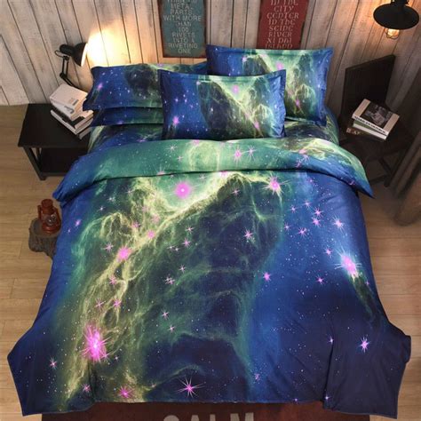3d Galaxy Bedding Sets Twin Queen Size Universe Outer Space Themed Bedspread 2 3 Midune Sky