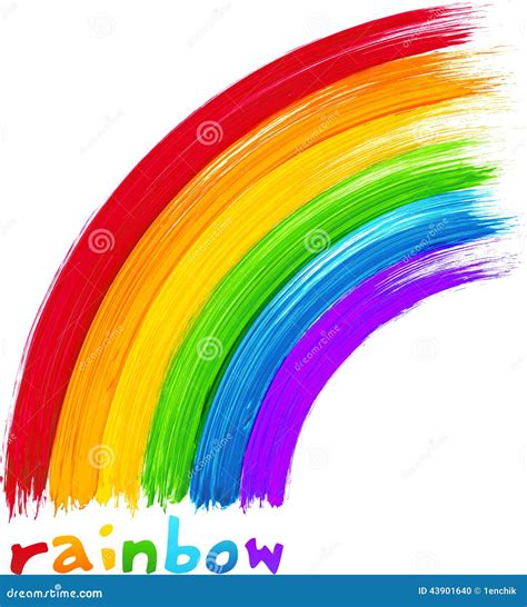 Acrylic Painted Rainbow Vector Image Stock Vector Image 43901640
