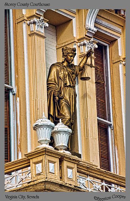 Lady Justice Storey County Courthouse Virginia City Neva Brent