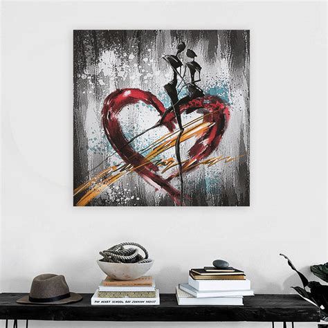 Abstract Love Heart Art Painting Picture Print Home Wall Sticker Decor