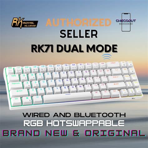 Royal Kludge Rk71 71 Keys Dual Mode Mechanical Keyboard Rgb Wired