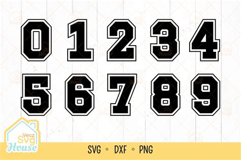 Sports Jersey Font Numbers Svg Gráfico Por Veczsvghouse · Creative Fabrica