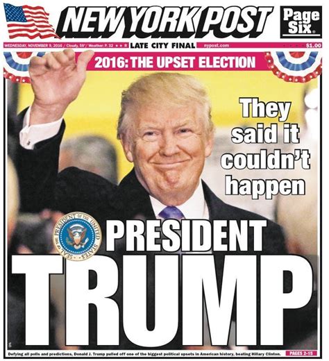 Newspaper Covers Show Shock Of Trump S Upset Victory Business Insider