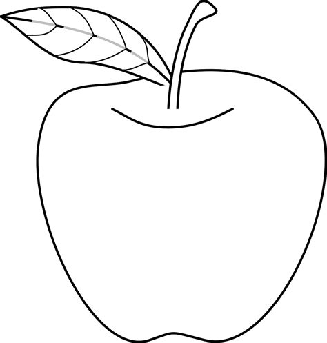 Apple Outline Clip Art Dry Fruit Png Download 12191280 Free