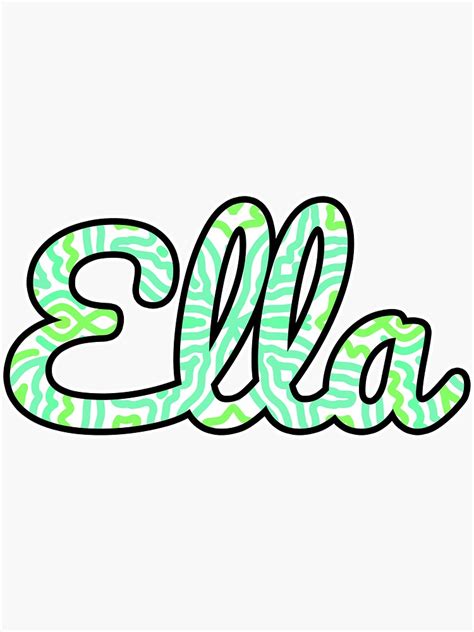 Ella Handwritten Name Sticker For Sale By Inknames Redbubble