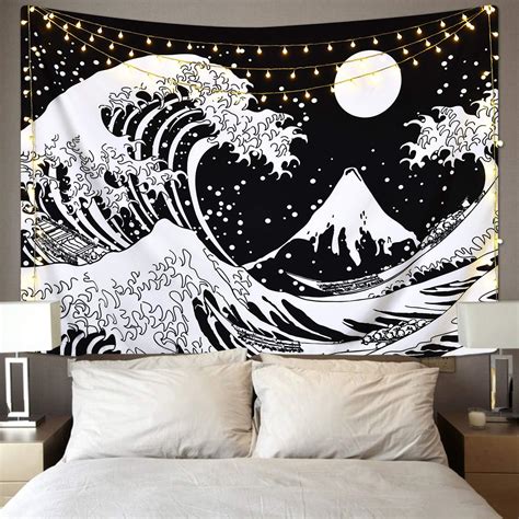 Japanese Wave Tapestrykanagawa Great Wave Wall Tapestry Wave Tapestry