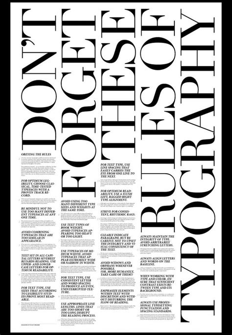Basic Typography Rules Typography Typography Layout Typography Rules