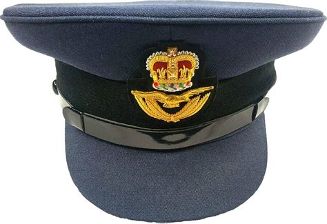 Handembroideryuk Raf Royal Air Force Officers Peaked Cap Hat With