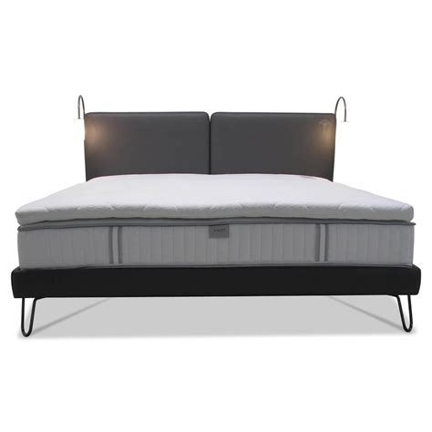 Diese produkte verfügen über eingebaute pumpen und weithalsbuchsen für schnelles aufblasen oder entleeren. Bett Steel LR Leder Grau Full Set (inkl. Lattenrost ...