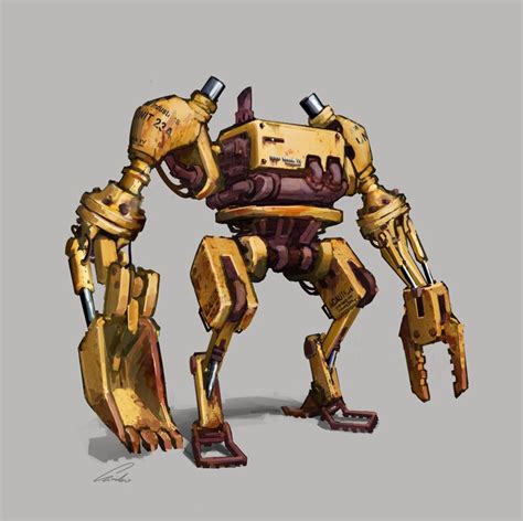 Industrial Bot By Docslav GE Arte Robot Robot Art Character Concept