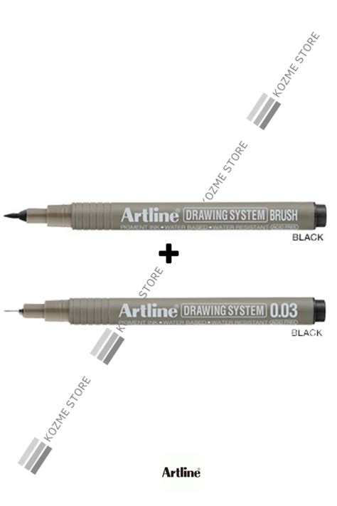 Artline Drawing System Teknik Çizim Kalemi 2li Set Brush 003