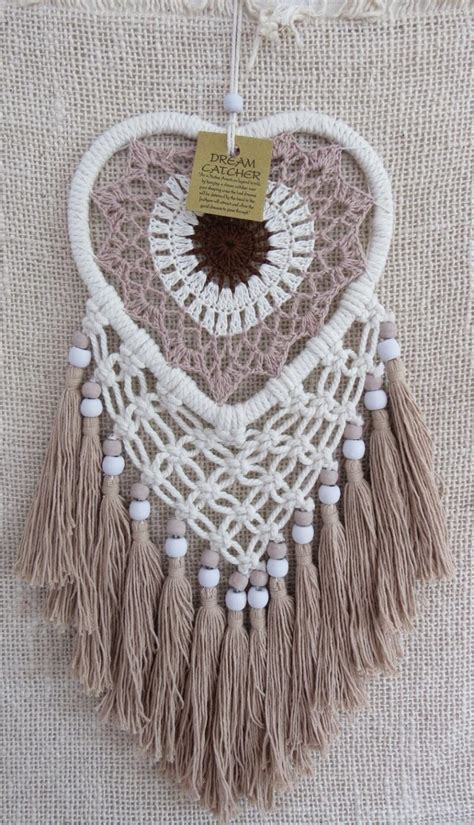 Heart Shaped Dreamcatcher Natural Earthy Colours Catalina Living