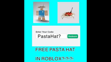 How To Get Free Pasta Hat Roblox Youtube