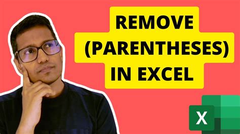 Easy Ways To Remove Parentheses In Excel Youtube