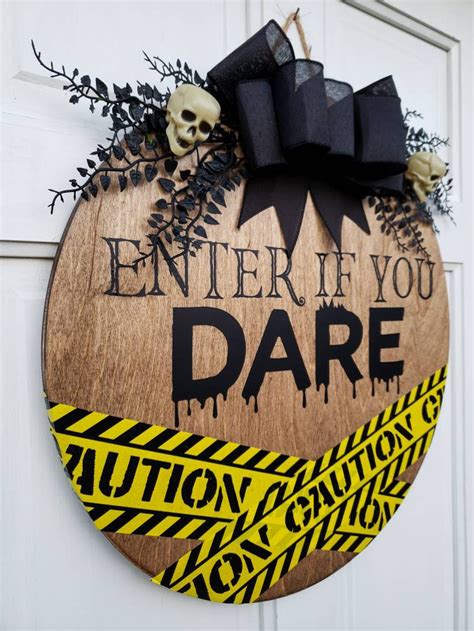 Halloween Wreath Halloween Door Hanger Scary Door Hanger | Etsy