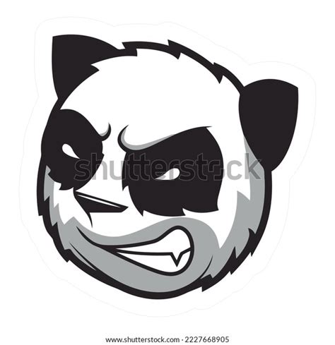 Panda Angry Sticker Vector Stock Vector Royalty Free 2227668905