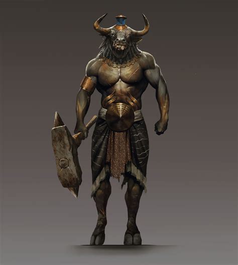 Minotaur Sina Hayati Fantasy Character Design Concept Art