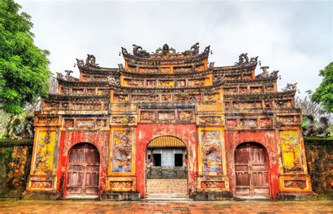 Ancient Gate At The Forbidden City In Hue Vietnam Stock Photo Image