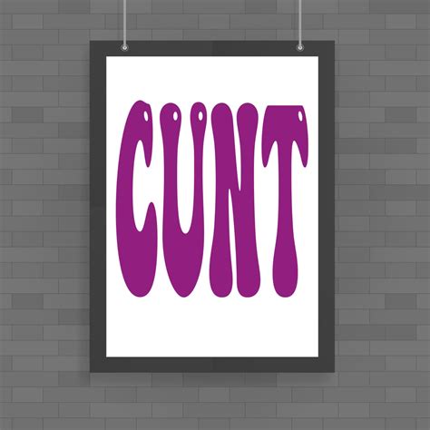 Purple Cunt Poster Rude Posters Slightly Disturbed